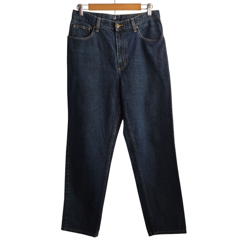 L.L. Bean Women's Blue High Rise Classic Fit Straight Leg Jeans Size 12R